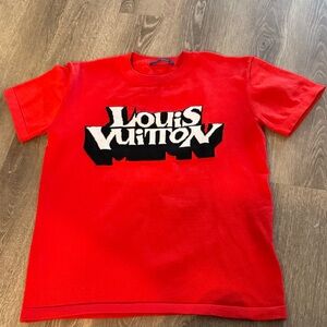 Louis Vuitton Red Logo Tee